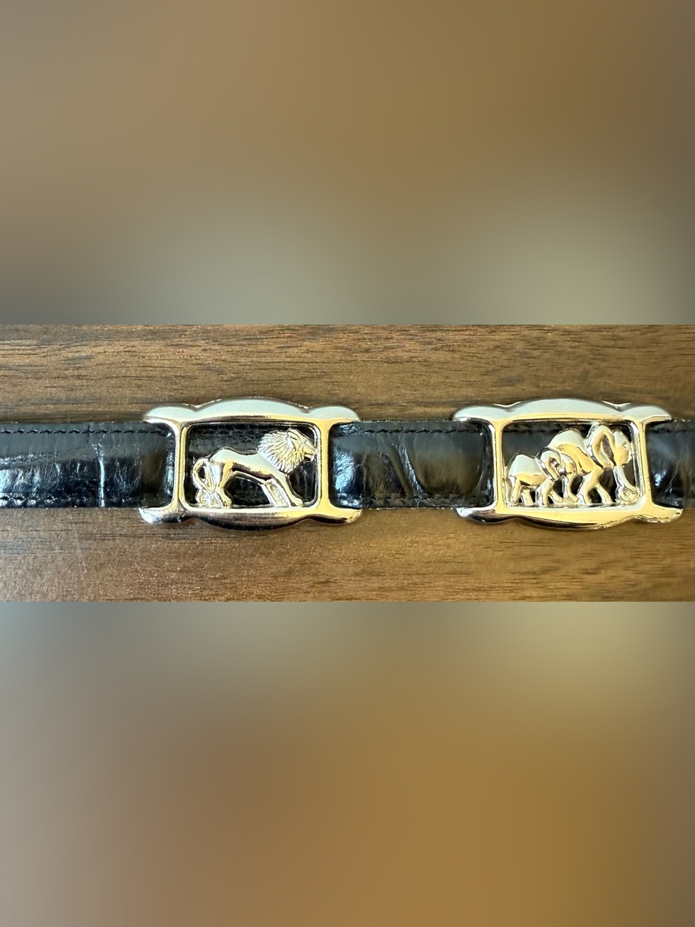 Vintage Safari Western-Style Women's Black Leather Belt with Silver-Tone Buckle - Picture 9 of 15